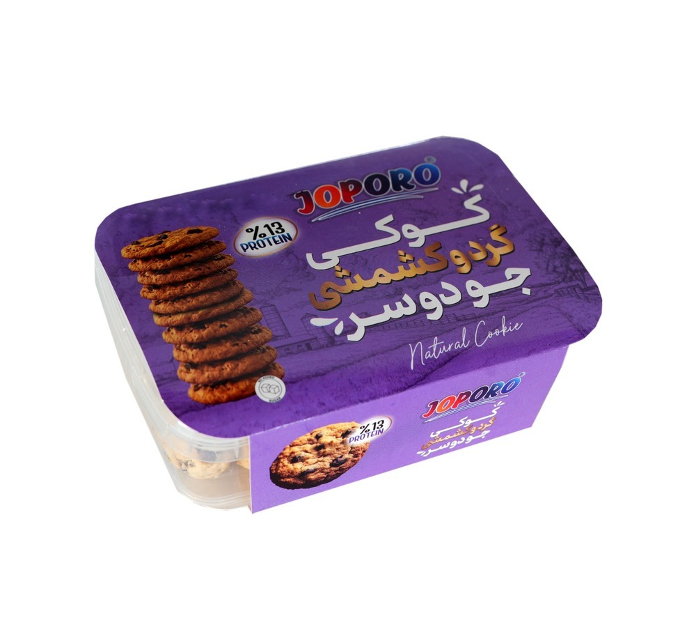 کوکی رژیمی گردو کشمش بدون شکر با جودوسر و استویا